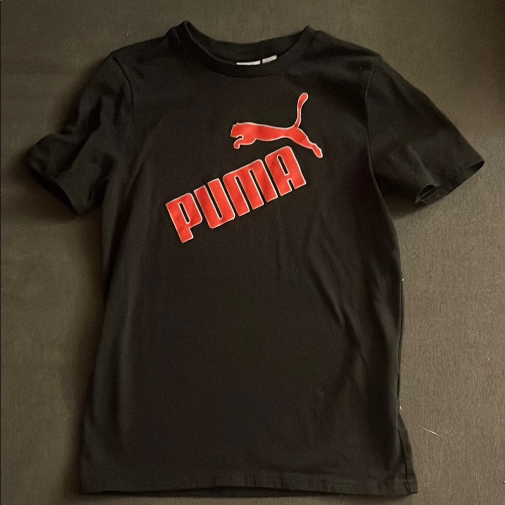 Puma Black T-Shirt with Red Logo